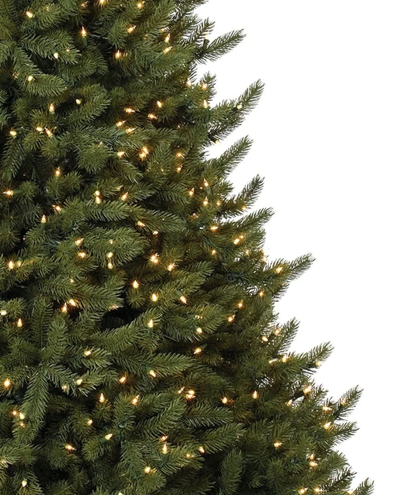 Árvore de Natal Vermont White Spruce com Galhos Articulados, Suporte Metálico e Micro LEDs Embutidos